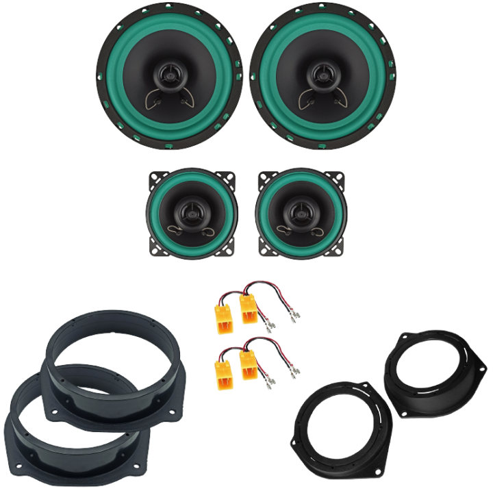 Kit 4 Casse IP-01165 + IP-01100 Ant. + Post. per Fiat Bravo dal 2007 in poi