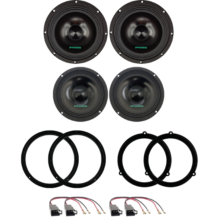 Kit 4 Woofer IPM-200S + IPM-165S Ant. + Post. per Audi A4 dal 2009 in poi