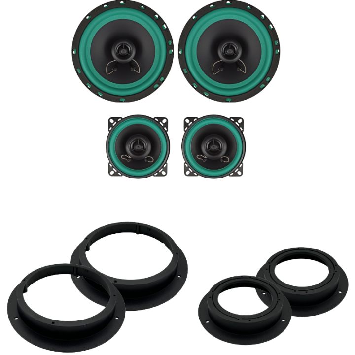 Kit 4 Casse IP-01165 + IP-01100 Ant. + Post. per Mercedes cl.A/B dal 2005 al 2012
