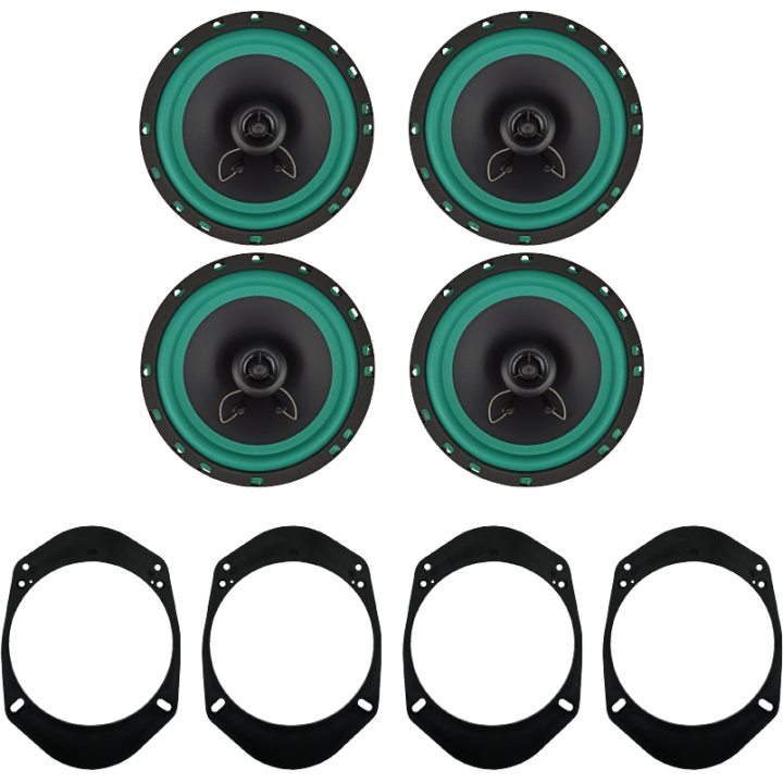 Kit 4 Casse IP-01165 Ant. + Post. per Ford Fiesta, Focus, Fusion, KA, Puma, Mondeo, Transit