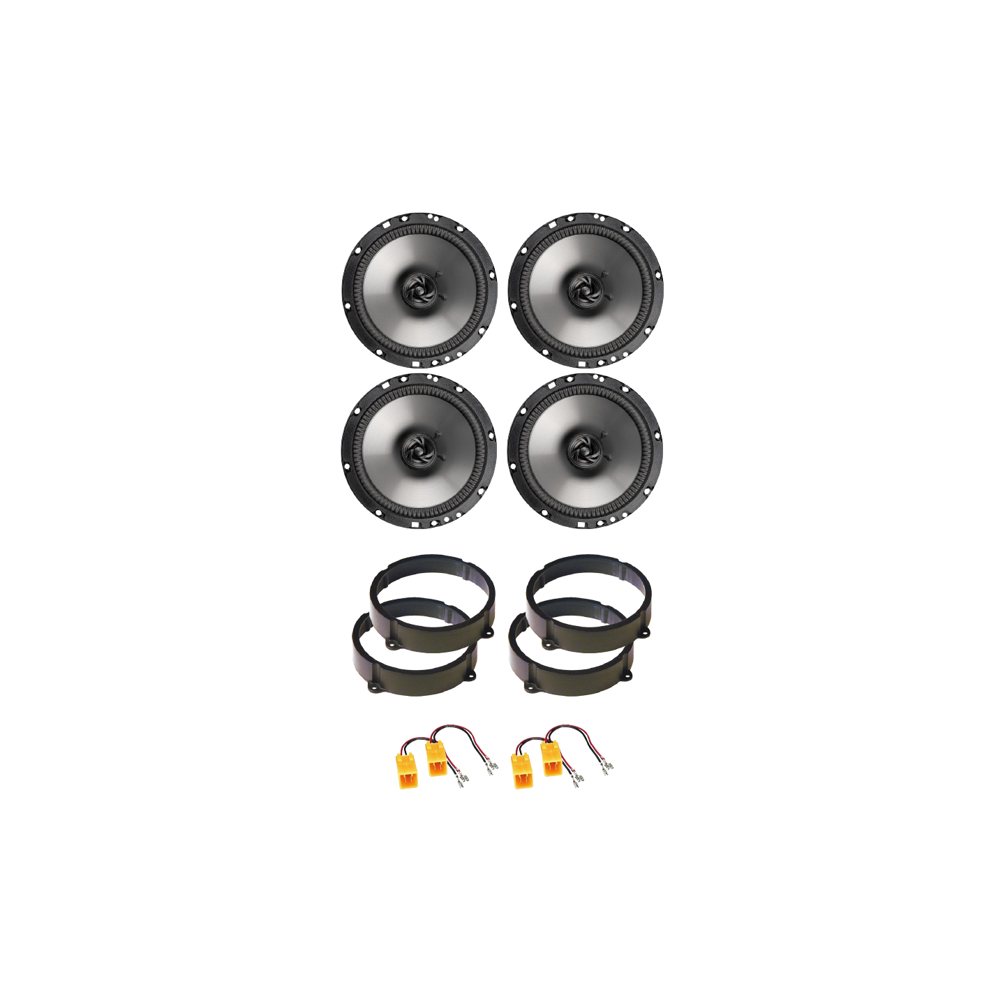 Kit 4 Casse Auto Ipnosis IP-01165 + 4 Connettori - Compatibili Alfa 147/159 - Alta Potenza, Suono Chiaro