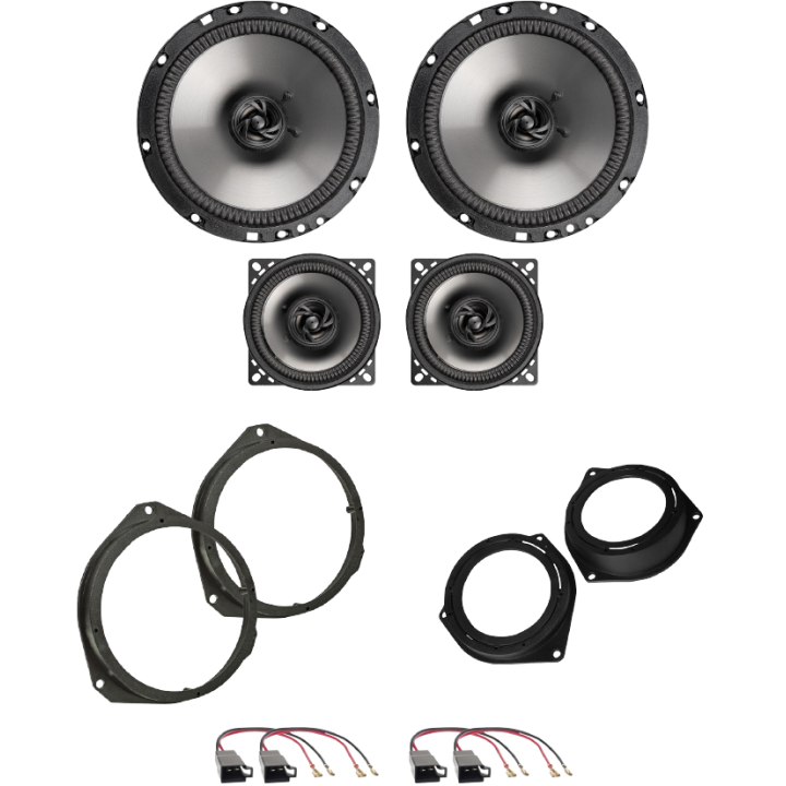 Kit 4 Casse AE165 + AE100 Ant. + Post. per Fiat 500 dal 2007 al 2016