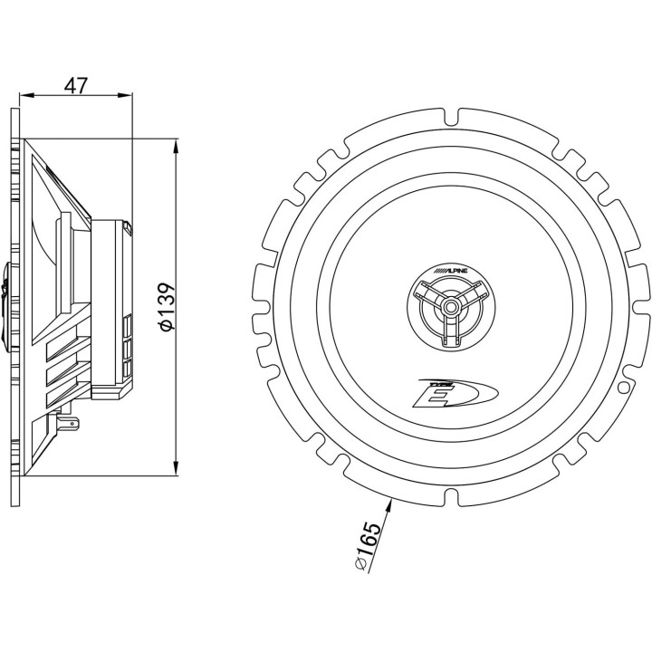 Kit 2 Casse SXE-1725S Ant. per Smart For-Four (453), For-Two (453)