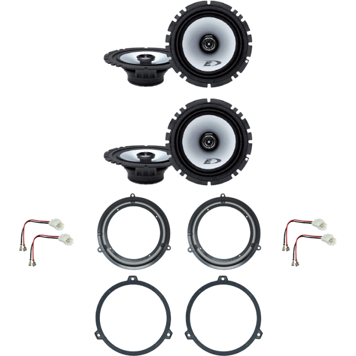 Kit 4 Casse SXE-1725S Ant. + Post. Fiat Panda dal 2003 al 2012