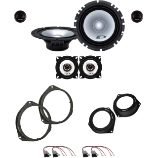Kit 6 Casse SXE-1750S + SXE-1025S Ant. + Post. per Fiat Tipo (SW) dal 2015 al 2020, Fiorino, Qubo dal 2008 in poi