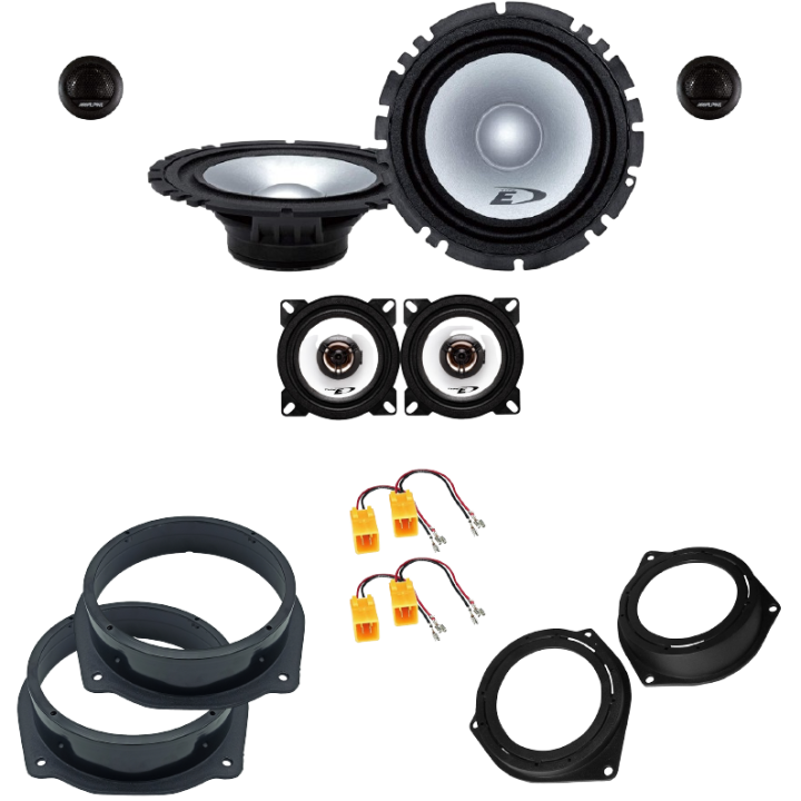 Kit 6 Casse SXE-1750S + SXE-1025S Ant. + Post. per Fiat Bravo dal 2007 in poi