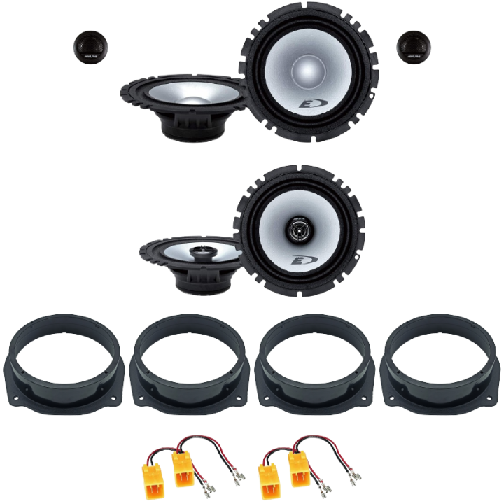 Kit 6 Casse SXE-1750S + SXE-1725S Ant. + Post. per  Fiat Bravo dal 2007 in poi
