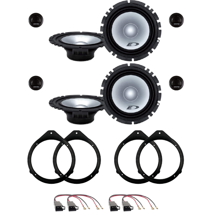 Kit 8 Casse SXE-1750S Ant. + Post. per Audi A3 dal 2004 al 2012, A4 dal 2001 al 2008 e A4 AVANT dal 2000 in poi