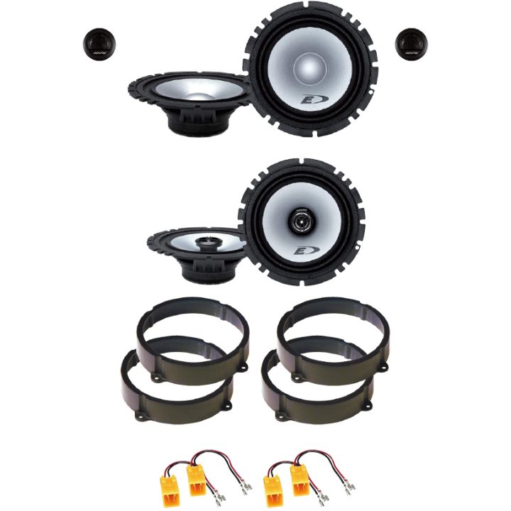 Kit 6 Casse SXE-1750S + SXE-1725S Ant. + Post. per Lancia Ypsilon dal 2003 in poi