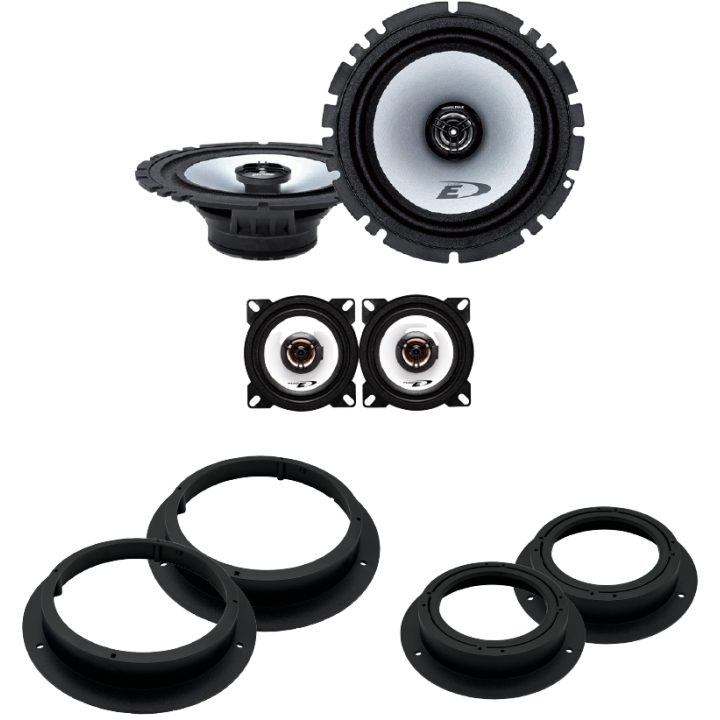 Kit 4 Casse SXE-1725S + SXE-1025S Ant. + Post. per Mercedes cl.A/B dal 2005 al 2012