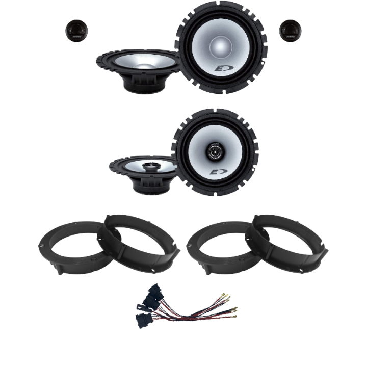 Kit 6 Casse SXE-1750S + SXE-1725S Ant. + Post. per VW Golf IV-V