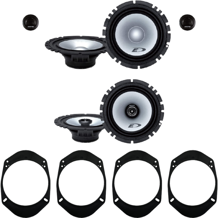 Kit 6 Casse SXE-1750S + SXE-1725S Ant. + Post. per Ford Fiesta, Focus, Fusion, KA, Puma, Mondeo, Transit