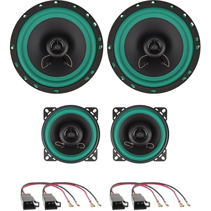 Kit 4 Casse IP-01165 + IP-01100 Ant. + Post. per Peugeot 206 e 206 CC
