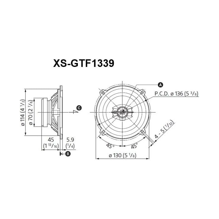 Kit 4 Casse XS-GTF1339 + XS-GTF1039 Ant. + Post. per Toyota Yaris dal 1999 al 2002