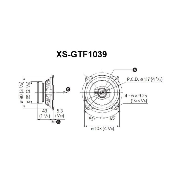 Kit 4 Casse XS-GTF1339 + XS-GTF1039 Ant. + Post. per Toyota Yaris dal 1999 al 2002
