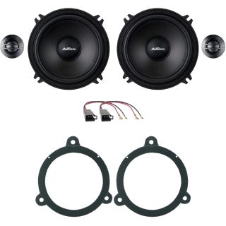 Kit 4 Casse Ipnosis Per Fiat 500 2007-2016: 2 Da 16,5 Cm E 2 Da 10 Cm, Con Supporti E Connettori, IP-01165 + IP-01100