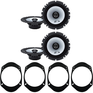 Kit 4 Casse SXE-1725S Ant. + Post. per Jeep Renegade