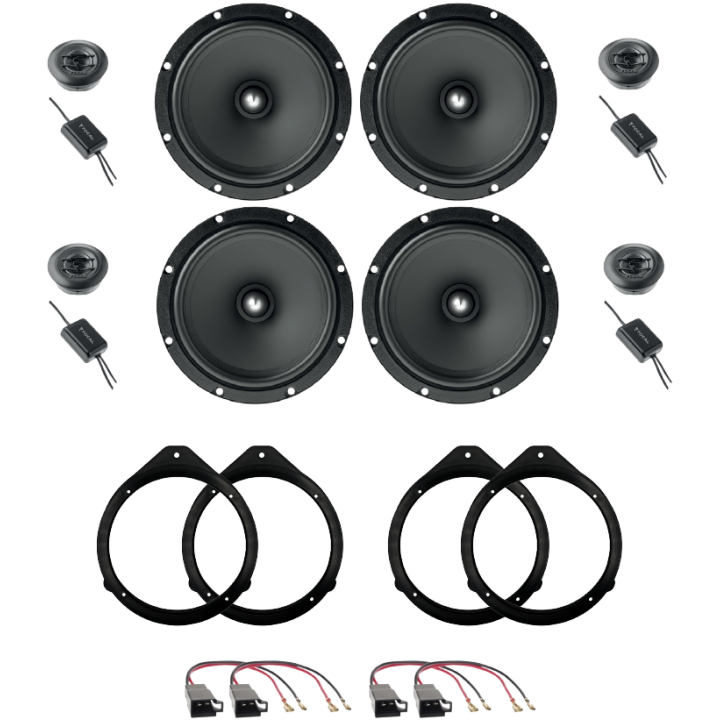 Kit 8 Casse ASE165 Ant. + Post. per  Audi A3 dal 2004 al 2012, A4 dal 2001 al 2008 e A4 AVANT dal 2000 in poi