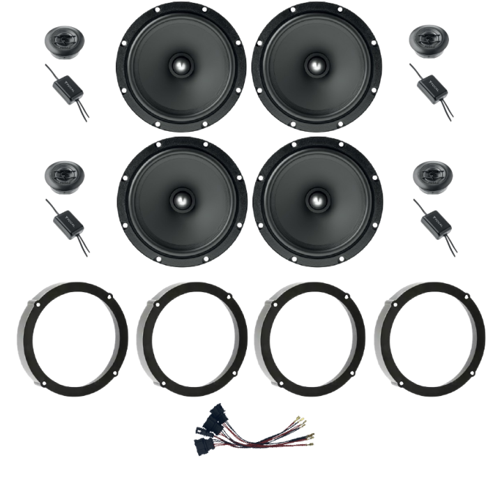 Kit 8 Casse ASE165 Ant. + Post. per VW Golf VI VII, VW New Beetle fino al 2010, VW Polo dal 2009