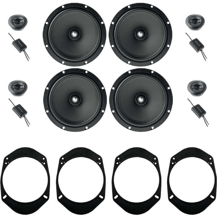 Kit 8 Casse ASE165 Ant. + Post. per Ford Fiesta, Focus, Fusion, KA, Puma, Mondeo, Transit