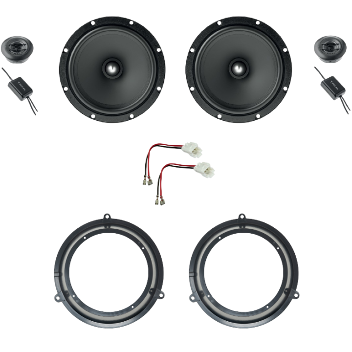 Kit 4 Casse ASE165 Ant. per Fiat Panda dal 2003 al 2012