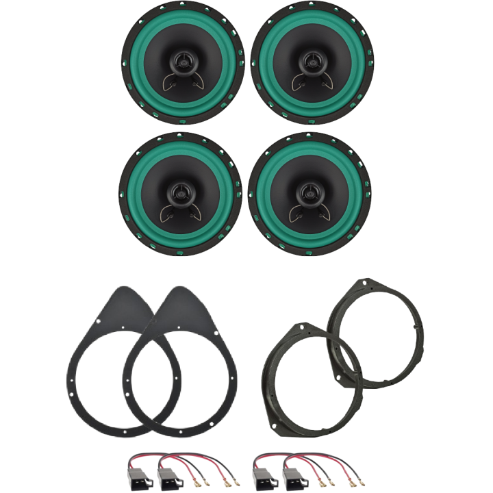 Kit 4 Casse IP-01165 Ant. + Post. per Fiat 500 dal 2007 in poi e Fiat 500C dal 2009 in poi