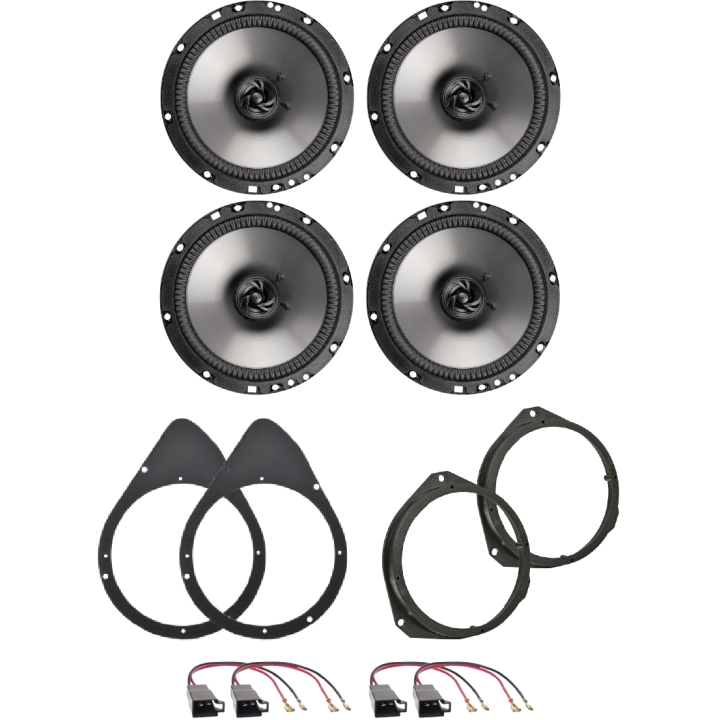 Kit 4 Casse AE165 Ant. + Post. per Abarth 500/595/695 dal 2008 in poi