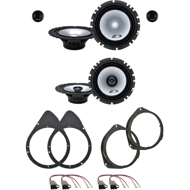 Kit 6 Casse SXE-1750S + SXE-1725S Ant. + Post. per Abarth 500/595/695 dal 2008 in poi