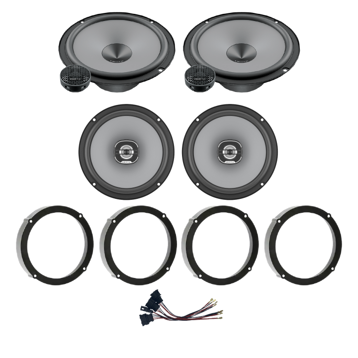 Kit 6 Casse HERTZ K-165 + X-165 Ant. + Post. per Seat Ibiza dal 2008 in poi